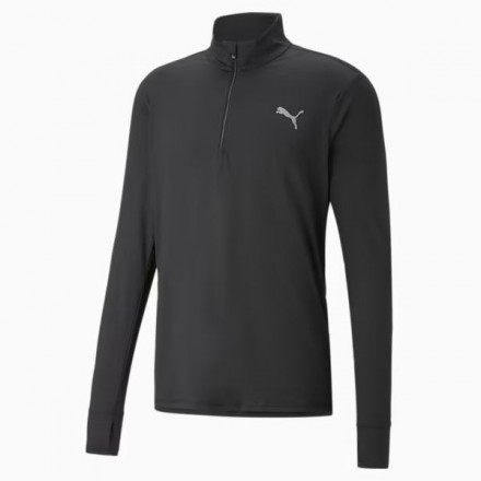 PUMA RUN FAVORITE 1/4 ZIP,PUMA Black