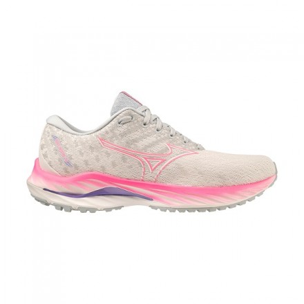 MIZUNO WAVE INSPIRE 19 donna Snow White/High/Vis Pink/Purple