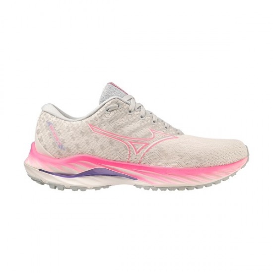 MIZUNO WAVE INSPIRE 19 donna Snow White/High/Vis Pink/Purple