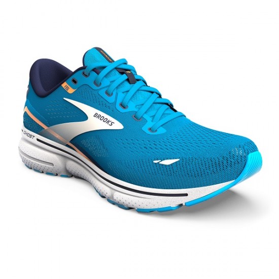 BROOKS GHOST 15 Blue/Peacoat/Orange