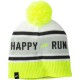 BROOKS HERITAGE POM BEANIE RUN HAPPY WHITE