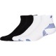 ASICS 2PPK CUSHION RUN QUARTER SOCK BLACK/WHITE