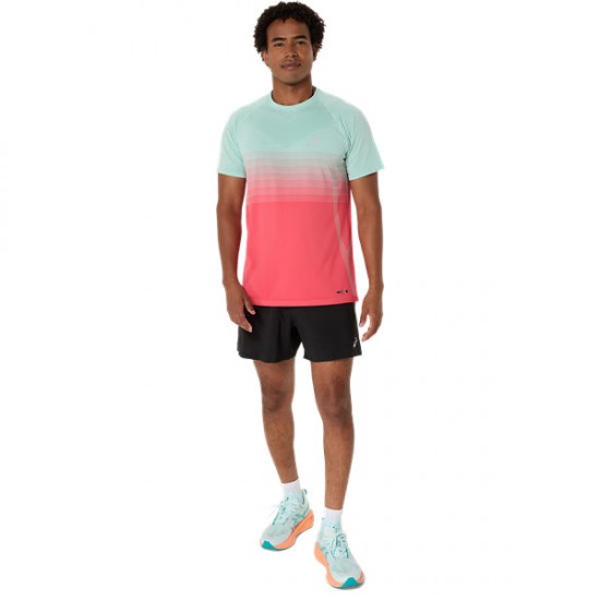 ASICS SEAMLESS SS TOP-Coral Reef/Oasis Green