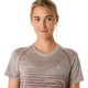 ASICS SEAMLESS SS TOP-Taupe Grey/Coffee