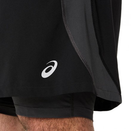ASICS ROAD 2N1 5IN SHORT-Performance Black/Graphite Grey
