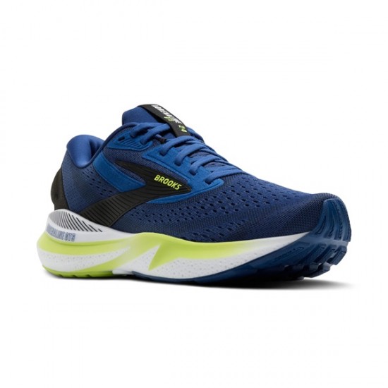 BROOKS ADRENALINE GTS 24-Navy Peony/Black/Acid Lime