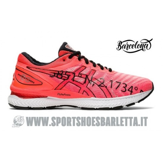 ASICS GEL NIMBUS 22 BARCELLONA FLASH CORAL