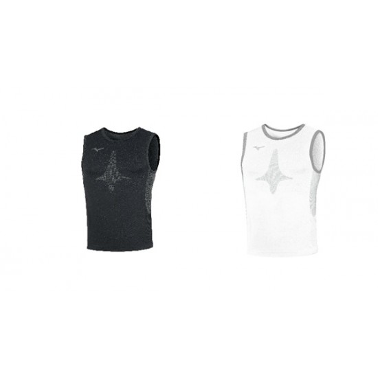MIZUNO Canotta Intima Mizuno TEAM SLEVELESS UNDERWEARBLACKWHITE