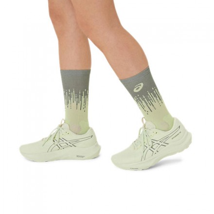 ASICS PERFORMANCE RUN SOCK CREW-Monument Blue/Whisper Green