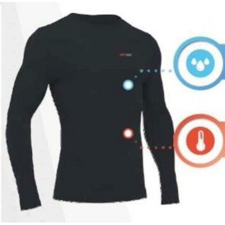 Offside Maglia Termica Manica Lunga Girocollo OFF-09-NERO-BIANCO-GIALLO FLUO-ROSSO-BLUE-ROYAL