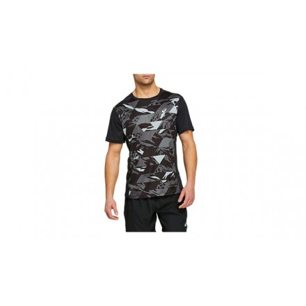 ASICS FUTURE CAMO SS TOPCAMO PERFORMANCE BLACK - UOMO