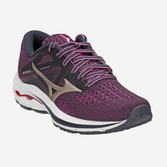 MIZUNO WAVE INSPIRE 17 DONNAIndiaInk/PlatinumGold/IgnitionRed