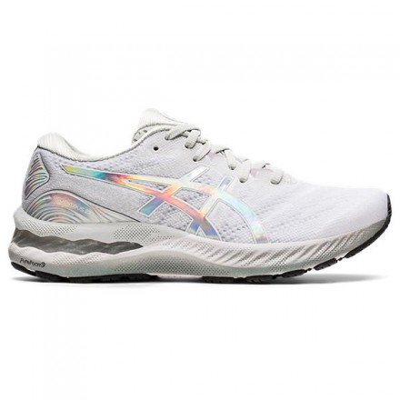 ASICS GEL-NIMBUS 23 PLATINUM GLACIER GREY/WHITE - DONNA