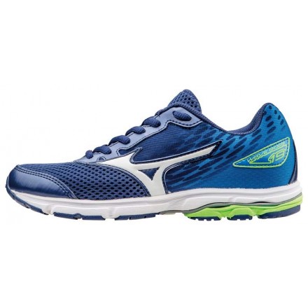 MIZUNO WAVE RIDER 19 JNR (Twilight Blue / White / Skydiver)