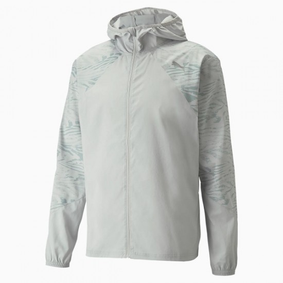 PUMA RUN GRAPHIC HOODED JKTHarbor Mist