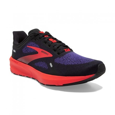 BROOKS LAUNCH 9 BLACK/DEEP BLUE/RED