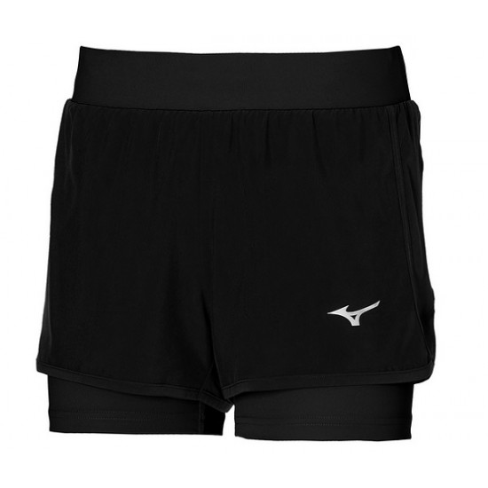 MIZUNO ER 2IN1 SHORT donna BLACK