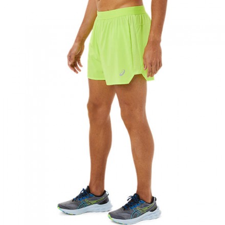 ASICS ROAD 5IN SHORT HAZARD GREEN