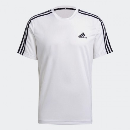 adidas T-shirt AEROREADY Designed To Move Sport 3-Stripes WHITE