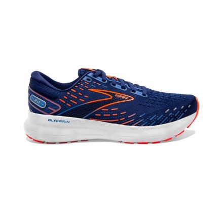 BROOKS GLYCERIN 20 (WIDE/2E) Blue Depths/Palace Blue/Orange