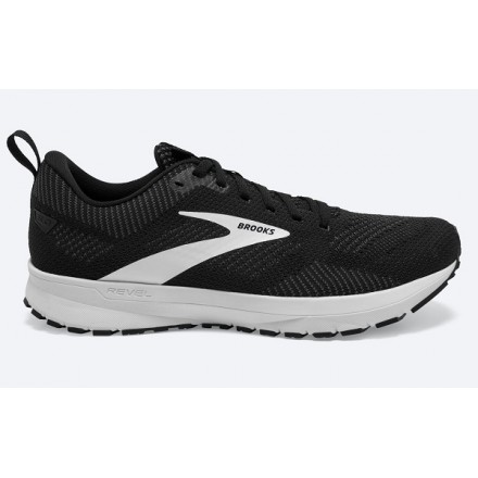 BROOKS REVEL 5 BLACK/GREY7WHITE