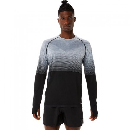 ASICS SEAMLESS LS TOP PERFORMANCE BLACK/CARRIER GREY