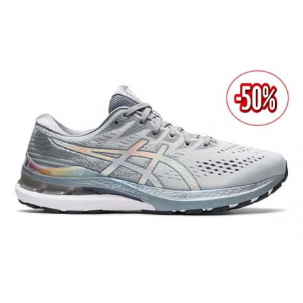 ASICS GEL-KAYANO 28 PLATINUM PIEDMONT GREY/WHITE - Uomo