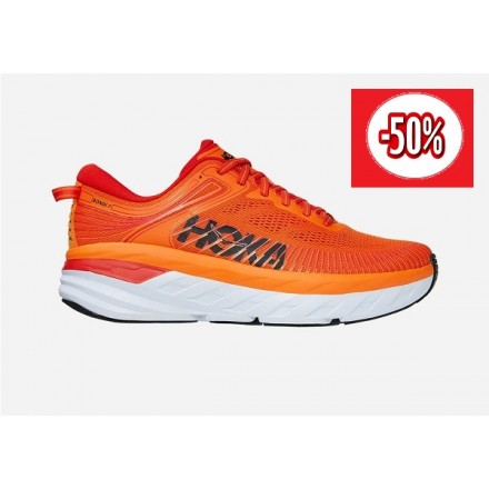 HOKA ONE ONE BONDI 7 MEN\'S PERSIMMON ORANGE / FI