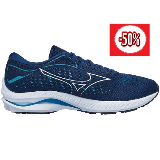MIZUNO Wave Rider 25 GibraltarSea/White/GreenGecko