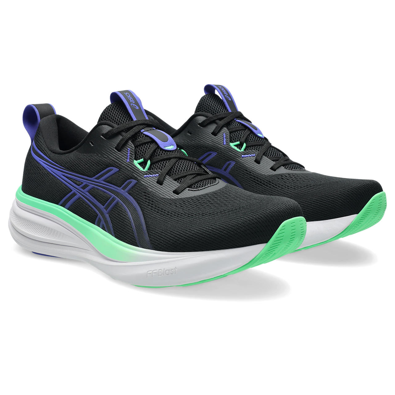 ASIC GEL PULSE 17-
300 VITAL GREEN/ILLUMINATE GREEN
-002 BLACK/COBALT BURST