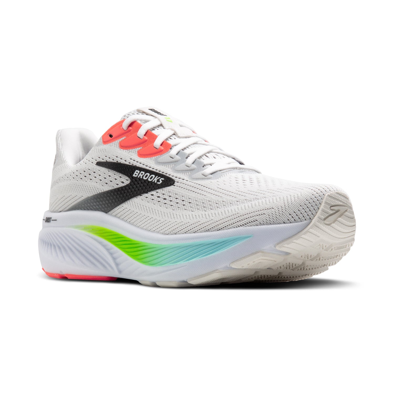 BROOKS Ghost 17 - White/Pink Clay/Gecko