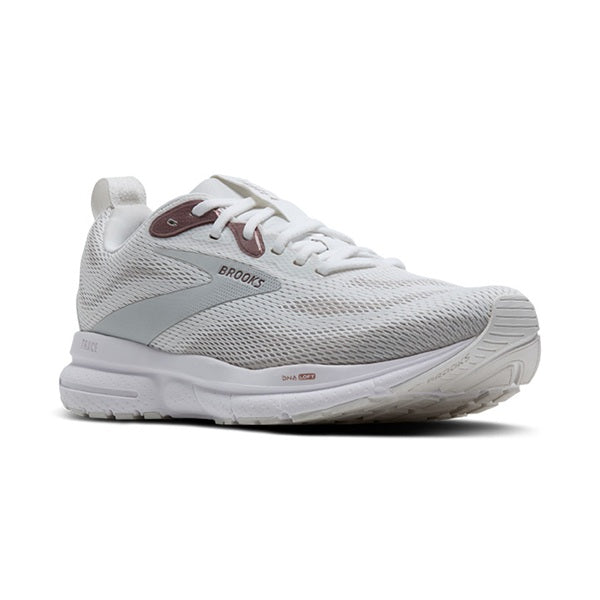 BROOKS TRACE 4 donna-White/Oyster/Rose