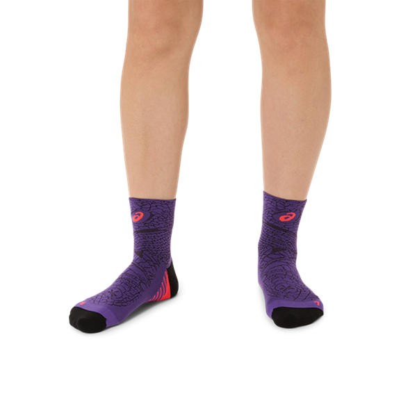 ASICS PERFORMANCE RUN QUARTER SOCK  -Edo Purple