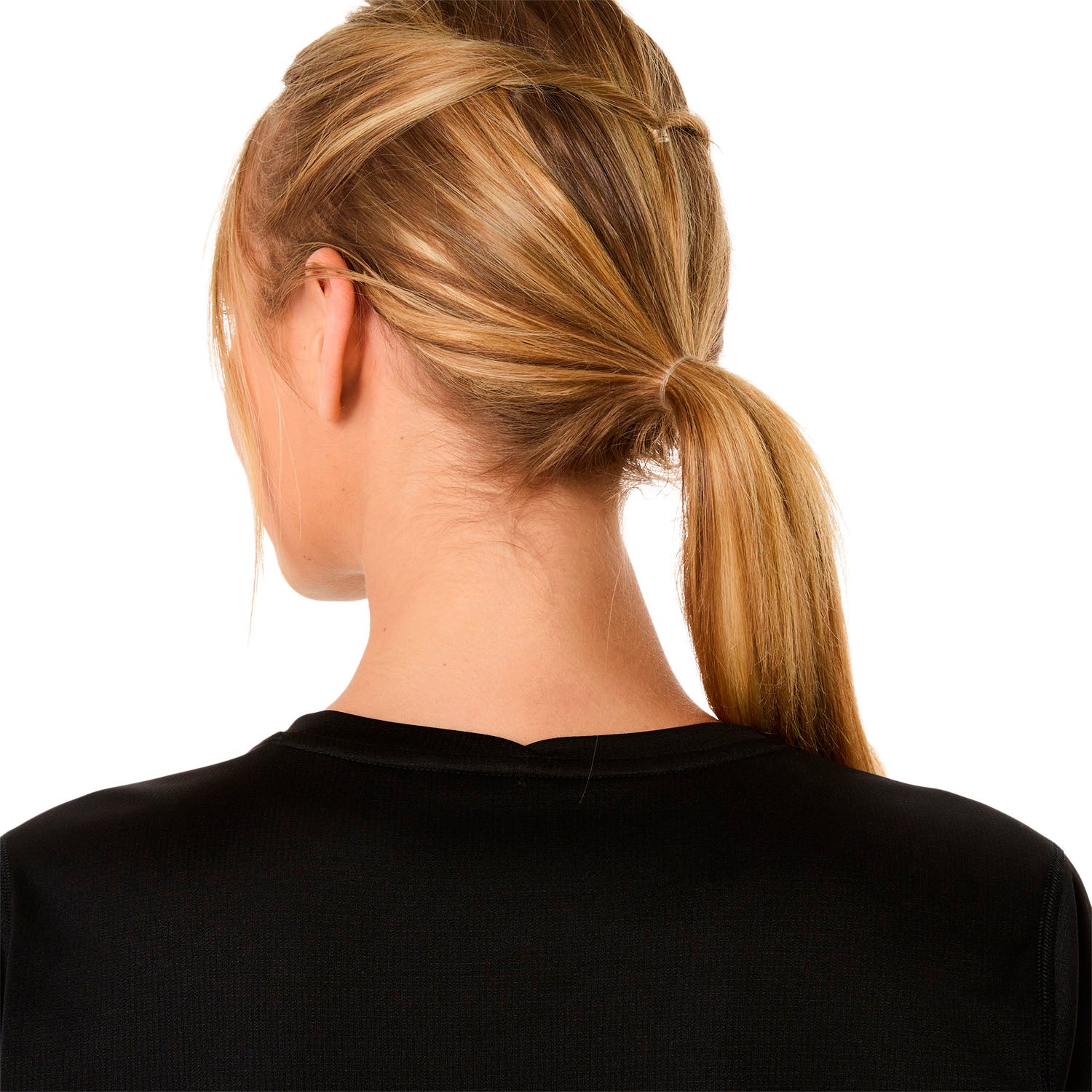 ASICS CORE LS TOP-
BLACK/
/Dark Pink Clay