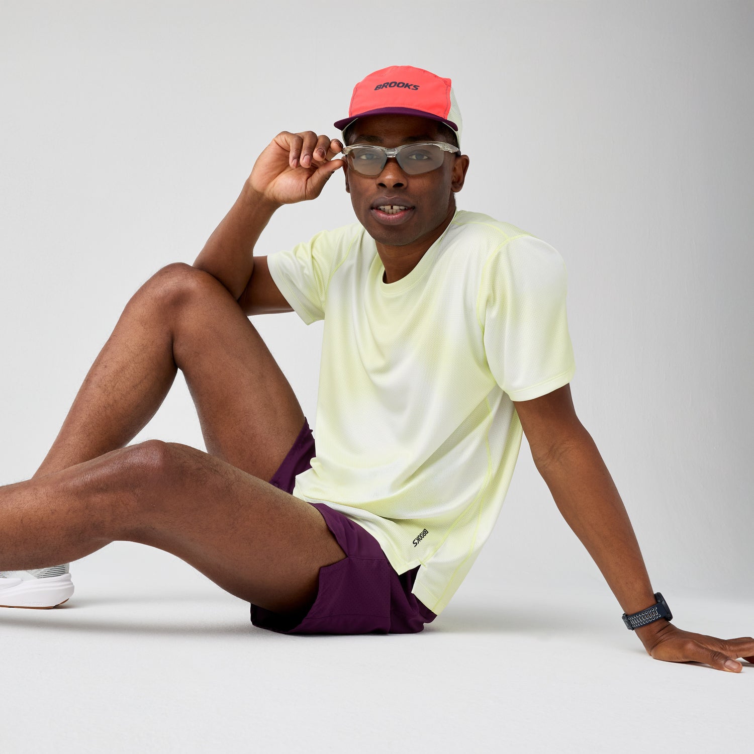 BROOKS Dash Short Sleeve Printed-
uomo