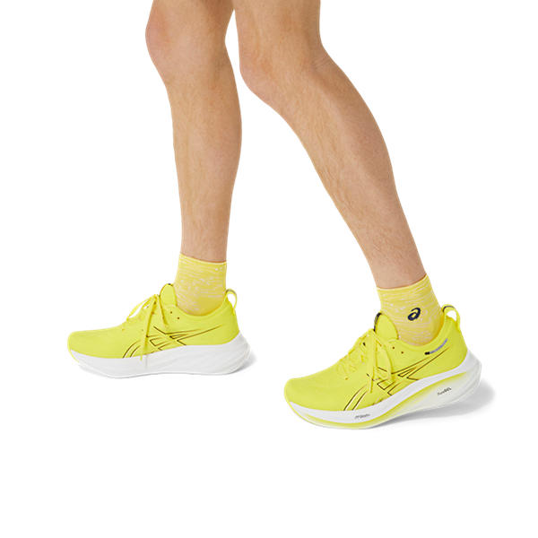 ASICS PERFORMANCE RUN SOCK QUARTER  Bright Yellow/Blue Expanse