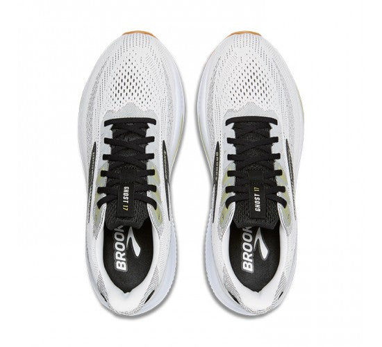 BROOKS GHOST 17-
191 White/Black/Tea