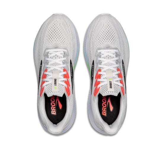 BROOKS Ghost 17 - White/Pink Clay/Gecko