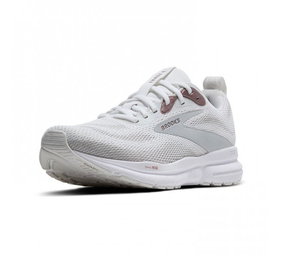BROOKS TRACE 4 donna-White/Oyster/Rose