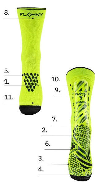 CALZA PADEL FLOKY S-MASH 
GIALLO