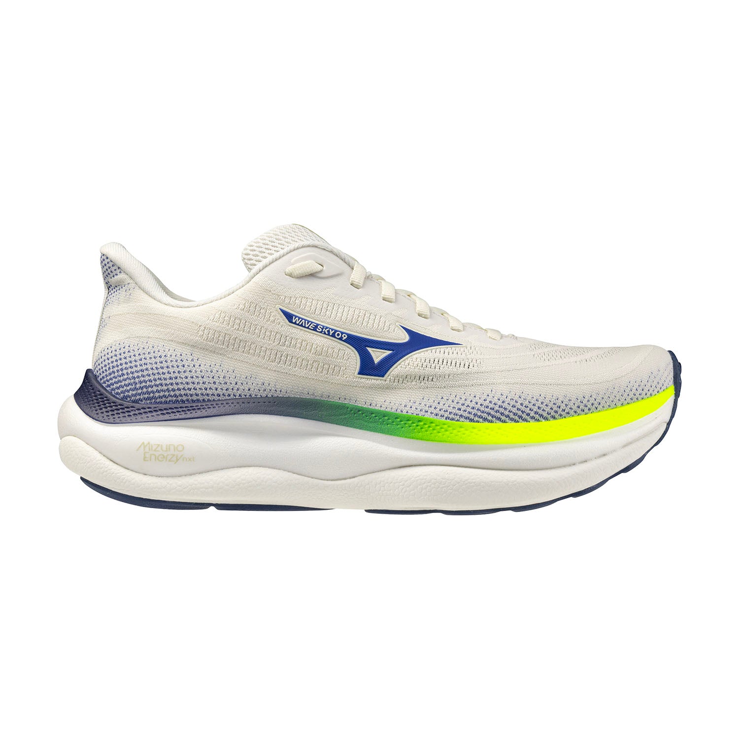 MIZUNO WAVE SKY 9-
51 Snow White/SurfTheWeb/LightYellow-