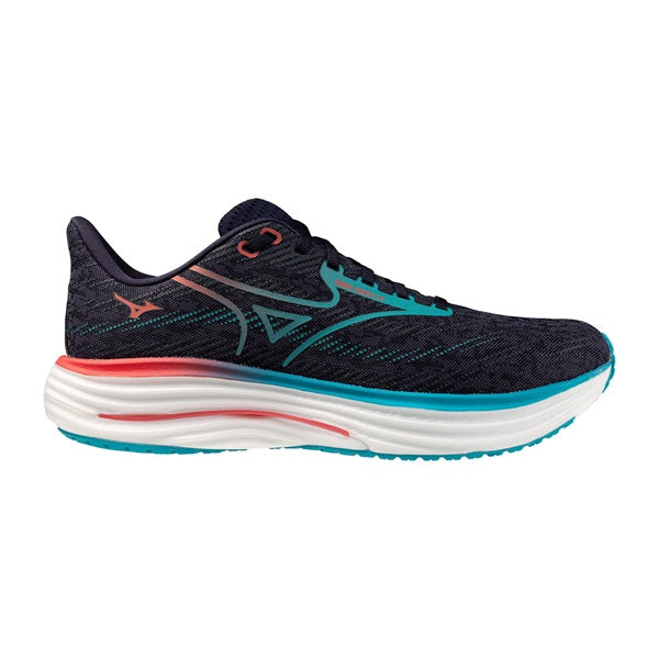 MIZUNO WAVE RIDER 29-
Odyssey Gray/Capri Breeze/Calypso Coral