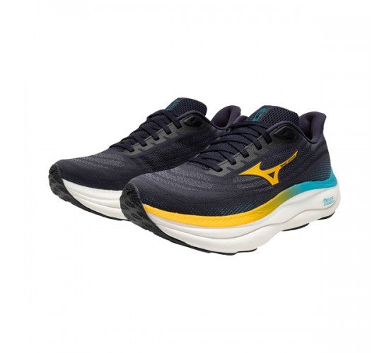 MIZUNO WAVE SKY 9-
Baritone Blue/Citrus/Capri Breeze