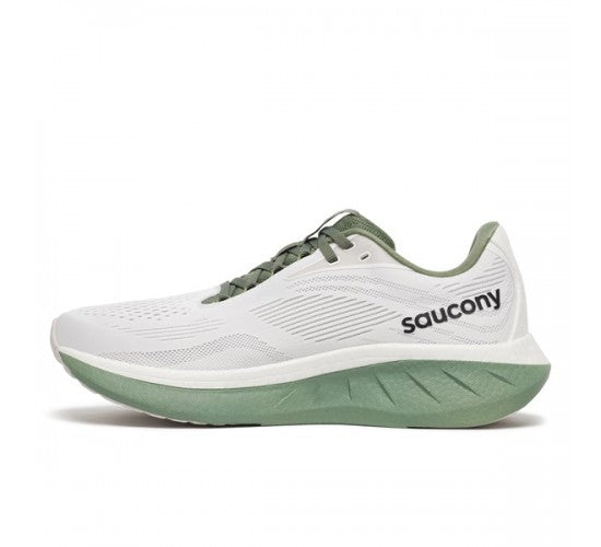 SAUCONY RIDE 18-
WHITE/OLIVINE