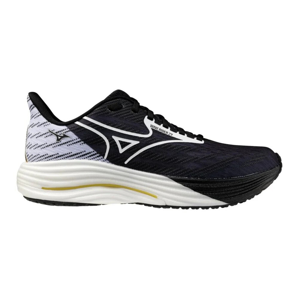 MIZUNO WAVE RIDER 29-
Black/White/Gold