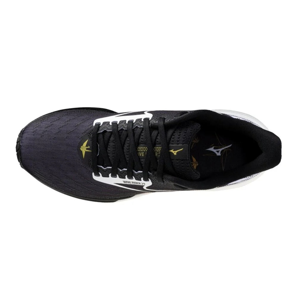 MIZUNO WAVE RIDER 29-
Black/White/Gold