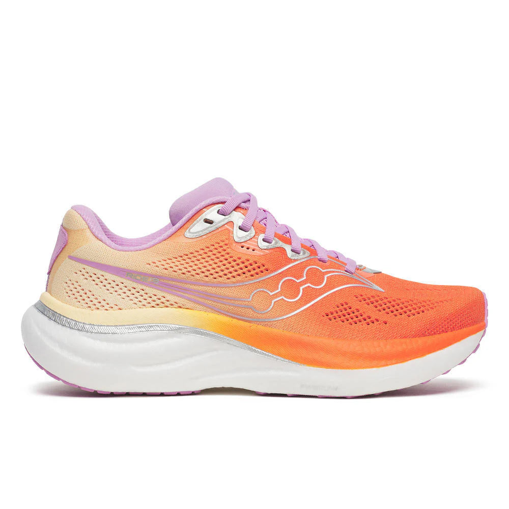 SAUCONY RIDE 19 Women's-
131 WHITE/SPLASH//
126 FIRE/ORCHID