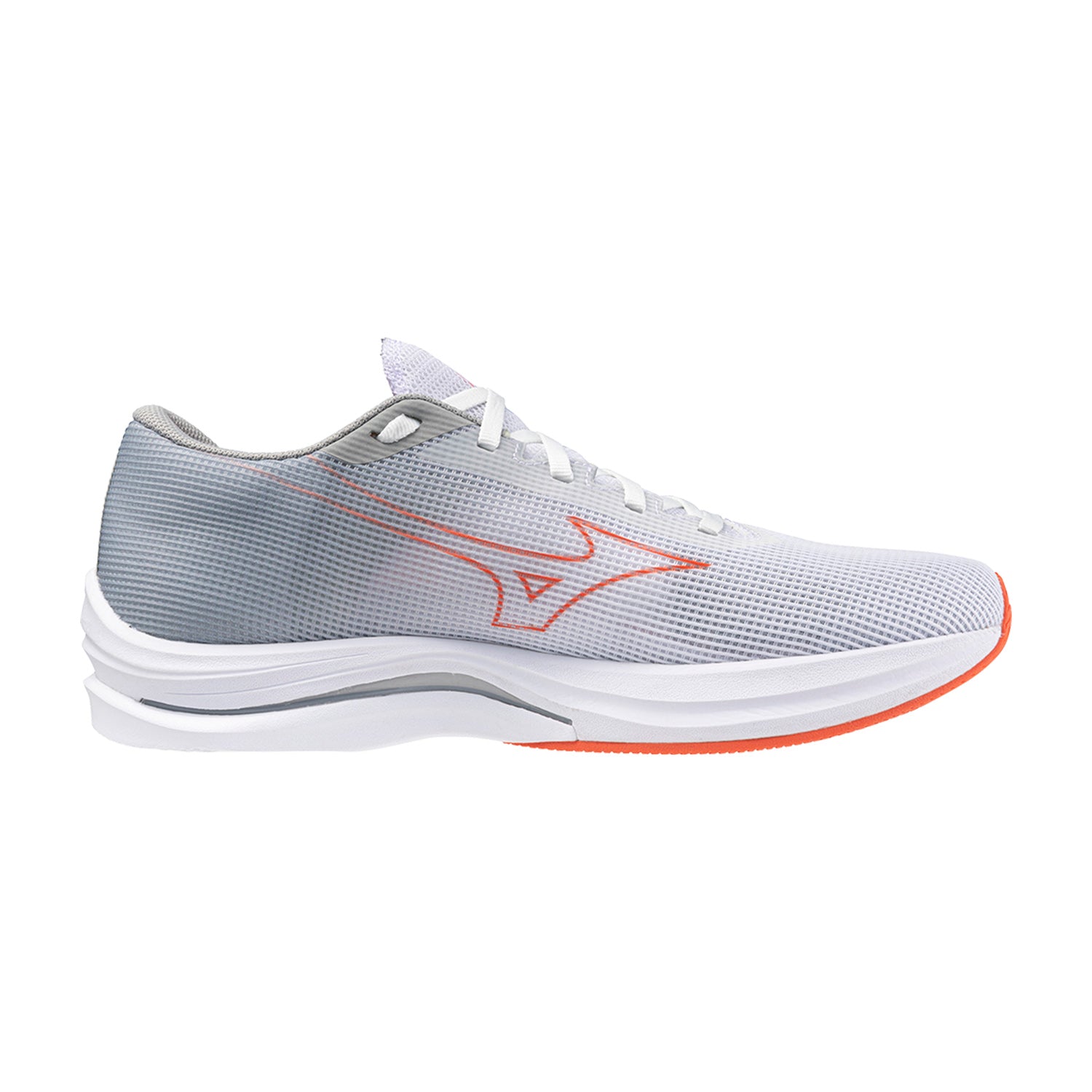 MIZUNO WAVE REBELLION SONIC 2
 White/Hot Coral/Harbor Mist