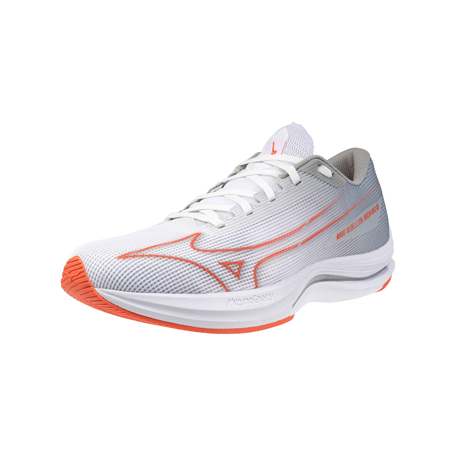 MIZUNO WAVE REBELLION SONIC 2
 White/Hot Coral/Harbor Mist