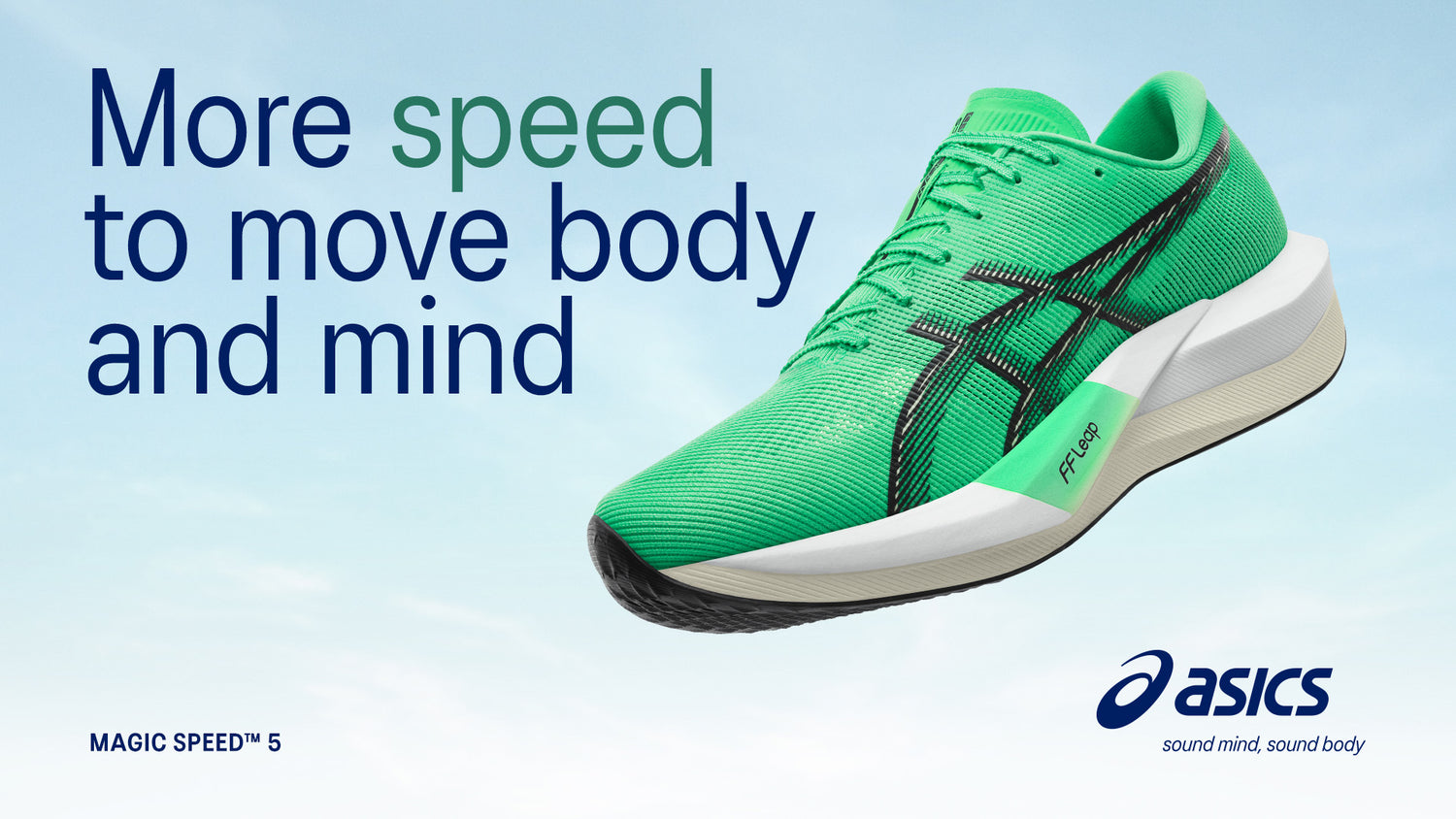 ASICS MAGIC SPEED 5 unisex-
300 Vital Green/Carrier Grey